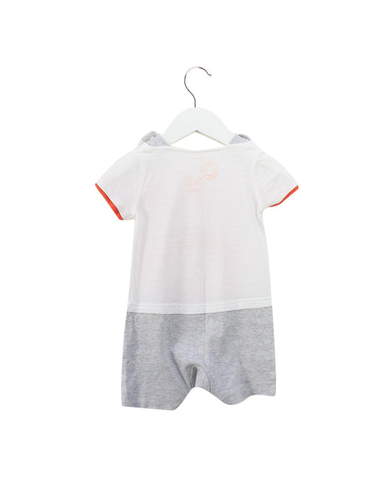 A Grey Short Sleeve Rompers from Malimarihome in size 3-6M for boy. (Back View)