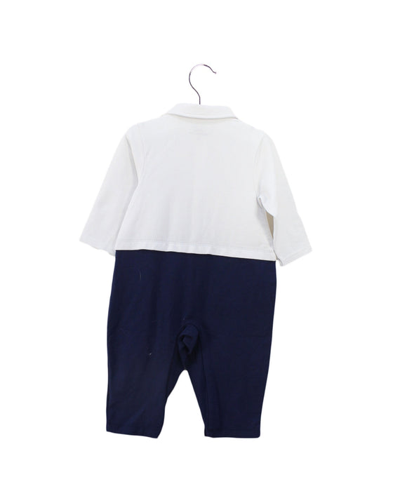 A Navy Long Sleeve Jumpsuits from Chickeeduck in size 6-12M for boy. (Back View)