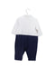 A Navy Long Sleeve Jumpsuits from Chickeeduck in size 6-12M for boy. (Back View)