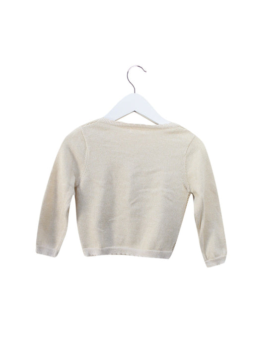 A Beige Cardigans from Kingkow in size 12-18M for girl. (Back View)
