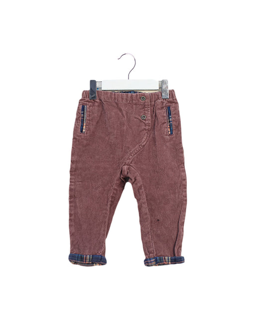 A Brown Casual Pants from Velveteen in size 12-18M for girl. (Front View)
