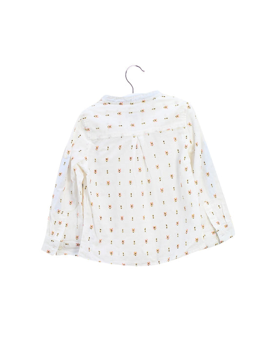 A White Long Sleeve Tops from Velveteen in size 2T for boy. (Back View)