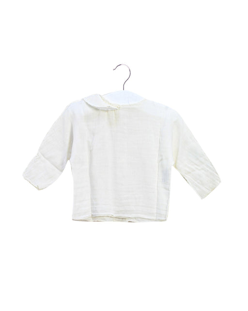 A Ivory Long Sleeve Tops from Message in the Bottle in size 0-3M for girl. (Front View)