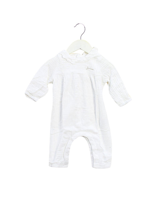 A White Long Sleeve Jumpsuits from Vertbaudet in size 3-6M for boy. (Front View)