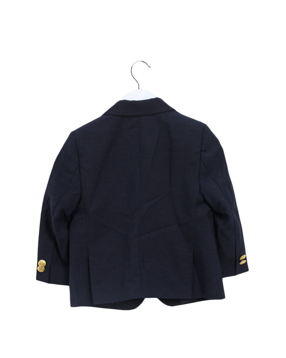 A Black Blazers from Papermoon in size 2T for boy. (Back View)
