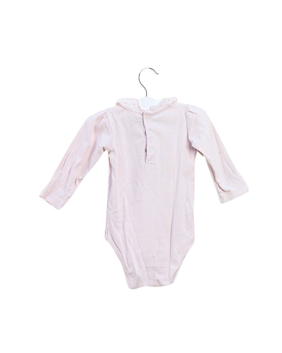 A Pink Long Sleeve Bodysuits from Natalys in size 3-6M for girl. (Back View)