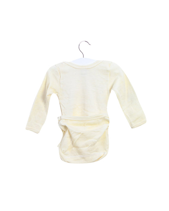 A Ivory Long Sleeve Bodysuits from Petit Bateau in size 6-12M for boy. (Back View)