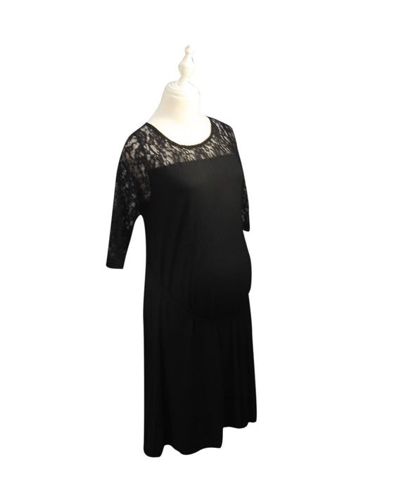 A Black Short Sleeve Dresses from Jojo Maman Bébé in size S for maternity. (Front View)