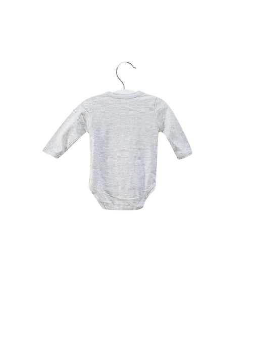 A Grey Long Sleeve Bodysuits from CIGOGNE Bébé in size 3-6M for girl. (Back View)