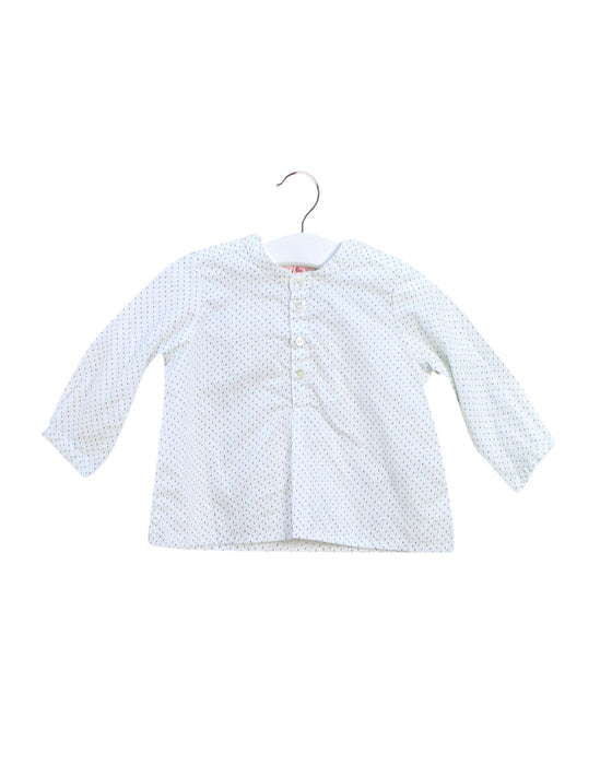 A White Long Sleeve Tops from Bonpoint in size 3-6M for girl. (Front View)