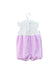 A Purple Sleeveless Rompers from Chickeeduck in size 6-12M for girl. (Back View)