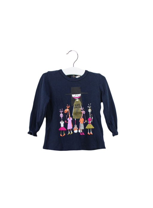 A Navy Long Sleeve Tops from Little Marc Jacobs in size 6-12M for girl. (Front View)