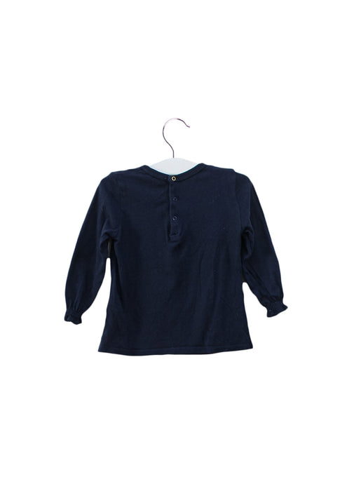A Navy Long Sleeve Tops from Little Marc Jacobs in size 6-12M for girl. (Back View)