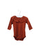 A Brown Long Sleeve Bodysuits from MarMar in size 0-3M for girl. (Front View)
