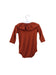 A Brown Long Sleeve Bodysuits from MarMar in size 0-3M for girl. (Back View)