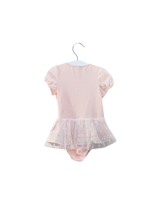 A Pink Short Sleeve Bodysuits from Nicholas & Bears in size 12-18M for girl. (Back View)