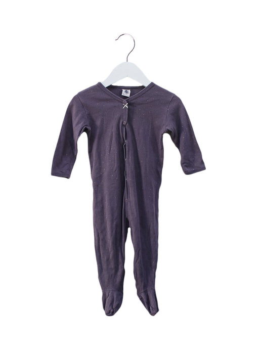 A Purple Onesies from Petit Bateau in size 6-12M for girl. (Front View)