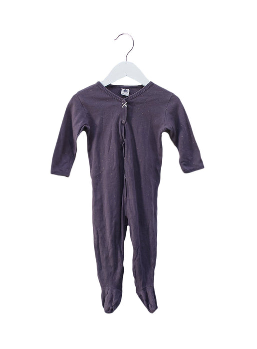 A Purple Onesies from Petit Bateau in size 6-12M for girl. (Front View)