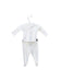 A White Pyjama Sets from Babidu in size 0-3M for girl. (Back View)