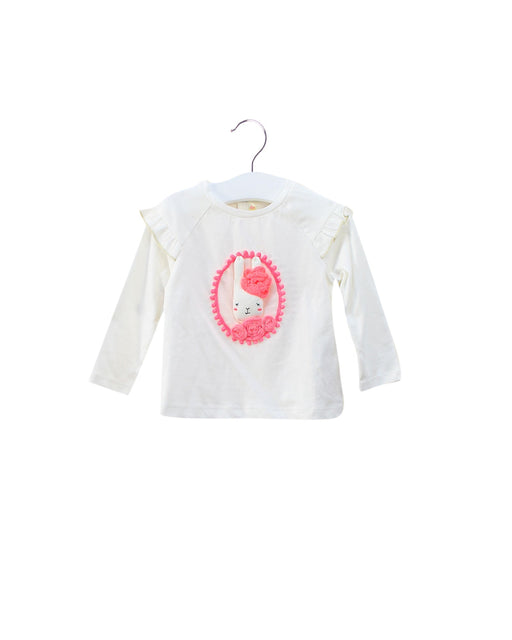 A White Long Sleeve Tops from Billieblush in size 6-12M for girl. (Front View)