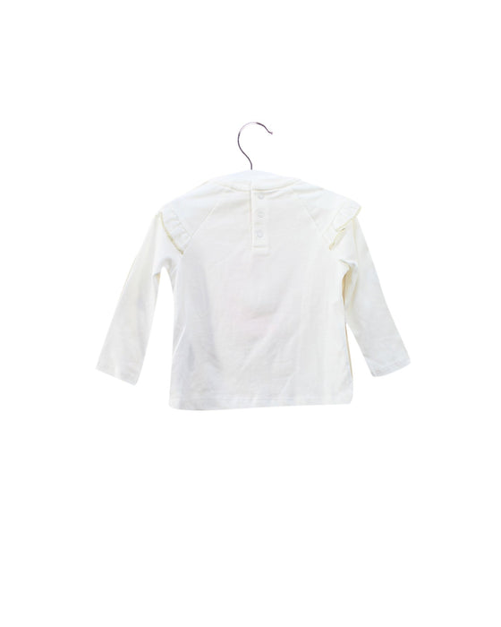 A White Long Sleeve Tops from Billieblush in size 6-12M for girl. (Back View)