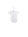 A White Short Sleeve Bodysuits from Babidu in size 0-3M for neutral. (Front View)