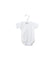 A White Short Sleeve Bodysuits from Babidu in size 0-3M for neutral. (Front View)