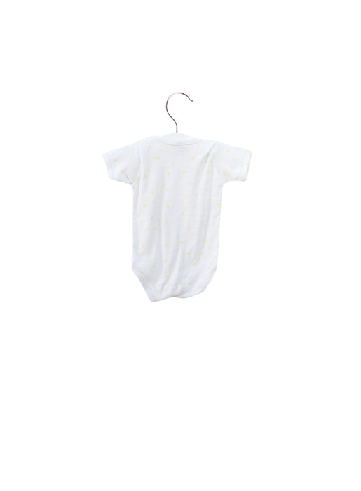 A White Short Sleeve Bodysuits from Babidu in size 0-3M for neutral. (Back View)