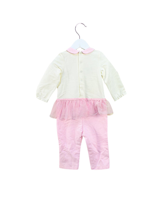 A Pink Long Sleeve Jumpsuits from Kingkow in size 6-12M for girl. (Back View)