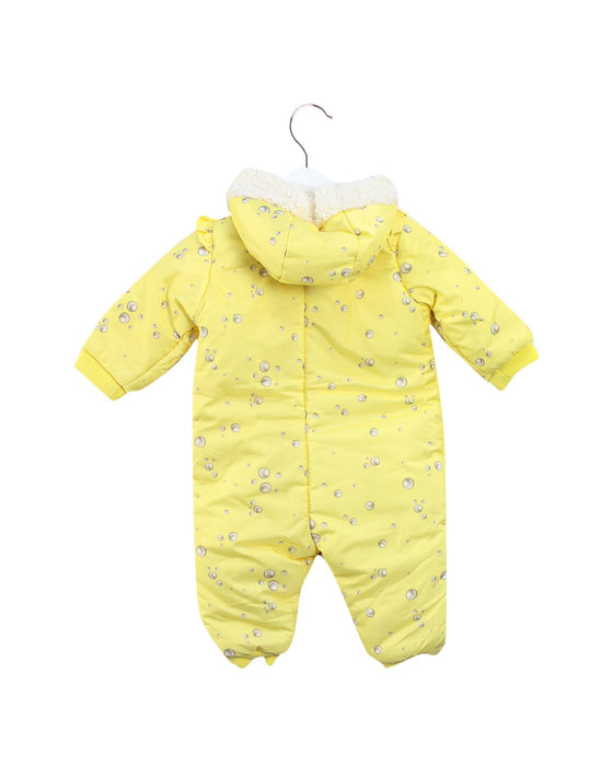 A Yellow Snowsuits from Kingkow in size 0-3M for girl. (Back View)