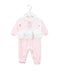 A Pink Long Sleeve Jumpsuits from Kingkow in size 3-6M for girl. (Front View)