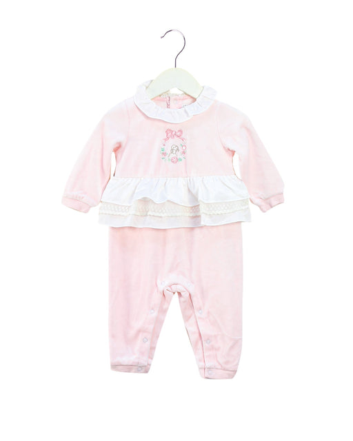 A Pink Long Sleeve Jumpsuits from Kingkow in size 3-6M for girl. (Front View)