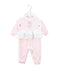 A Pink Long Sleeve Jumpsuits from Kingkow in size 3-6M for girl. (Front View)
