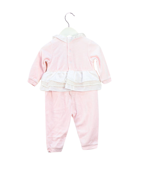 A Pink Long Sleeve Jumpsuits from Kingkow in size 3-6M for girl. (Back View)