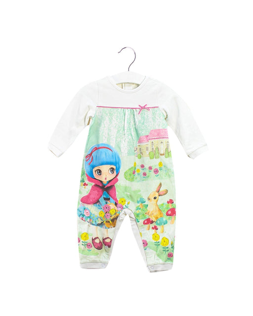 A White Long Sleeve Jumpsuits from Kingkow in size 3-6M for girl. (Front View)