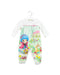 A White Long Sleeve Jumpsuits from Kingkow in size 3-6M for girl. (Front View)