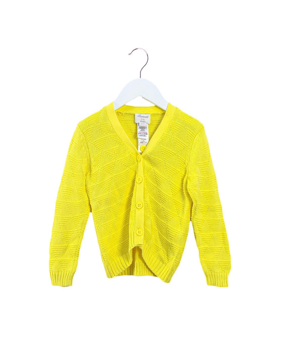 A Yellow Cardigans from Bonnie Baby in size 2T for girl. (Front View)