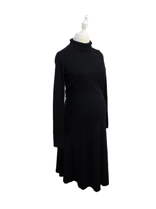 A Black Long Sleeve Dresses from Seraphine in size S for maternity. (Front View)