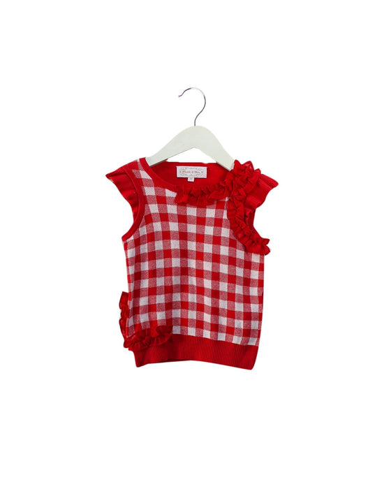 A Red Sweater Vests from Nicholas & Bears in size 3T for girl. (Front View)