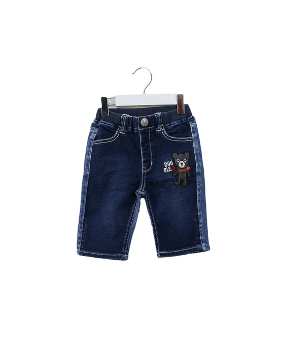 A Blue Shorts from Miki House in size 2T for girl. (Front View)