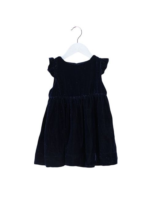 A Navy Sleeveless Dresses from Polarn O. Pyret in size 12-18M for girl. (Front View)