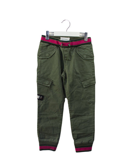 A Green Casual Pants from Diesel in size 6T for girl. (Front View)