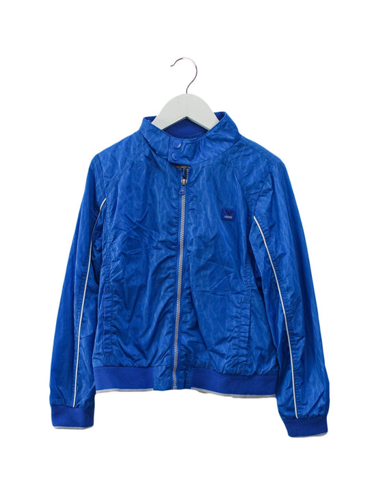 A Blue Lightweight Jackets from Armani in size 10Y for neutral. (Front View)