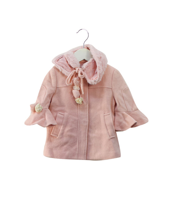 A Pink Coats from Nicholas & Bears in size 12-18M for girl. (Front View)