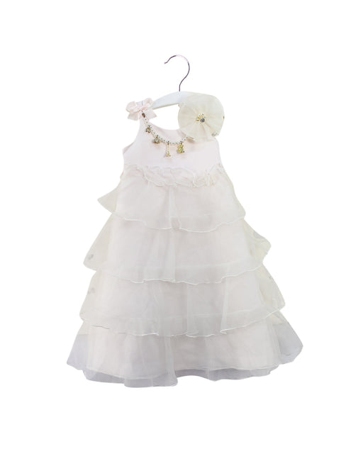 A Pink Sleeveless Dresses from Nicholas & Bears in size 6-12M for girl. (Front View)