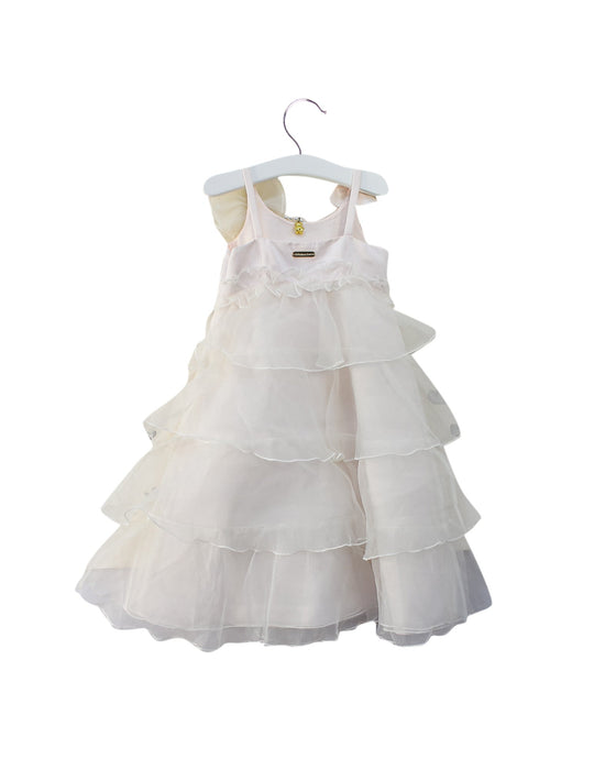 A Pink Sleeveless Dresses from Nicholas & Bears in size 6-12M for girl. (Back View)