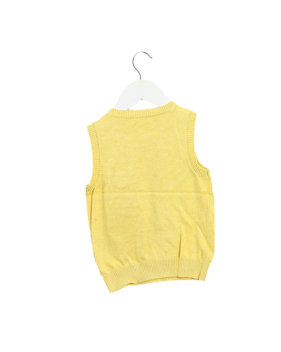 A Yellow Sweater Vests from Nicholas & Bears in size 2T for boy. (Back View)