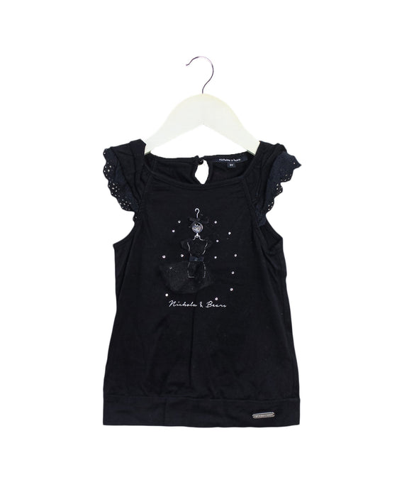 A Black Sleeveless Tops from Nicholas & Bears in size 3T for girl. (Front View)