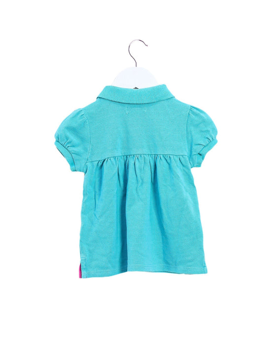 A Blue Short Sleeve Polos from Ralph Lauren in size 6-12M for girl. (Back View)