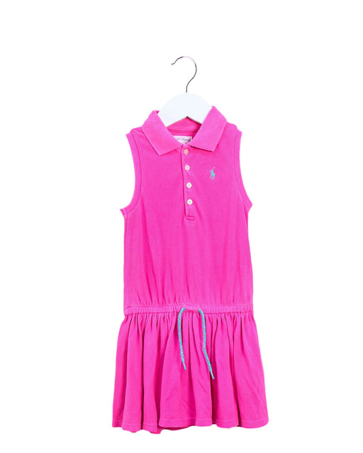 A Pink Sleeveless Dresses from Ralph Lauren in size 12-18M for girl. (Front View)